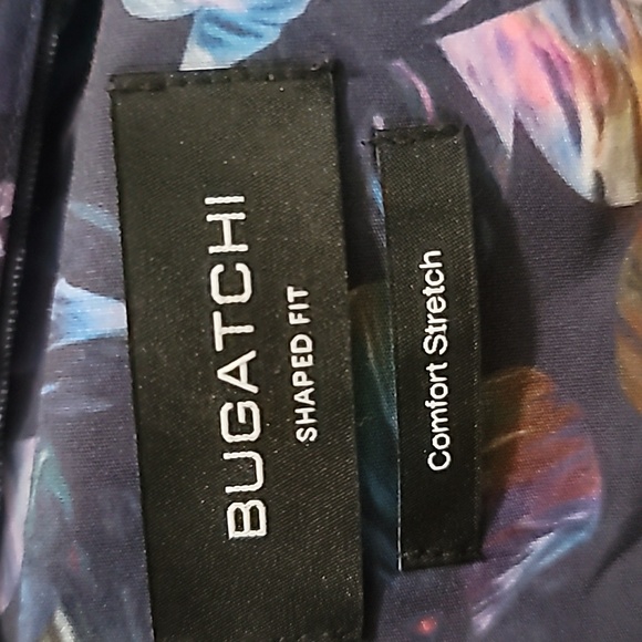 Bugatchi JULIAN Floral Print Shirt Long Sleeve Shirt Shaped Fit - Picture 8 of 10